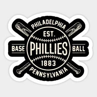 Philadelphia Phillies Bats & Ball by Buck Tee Sticker